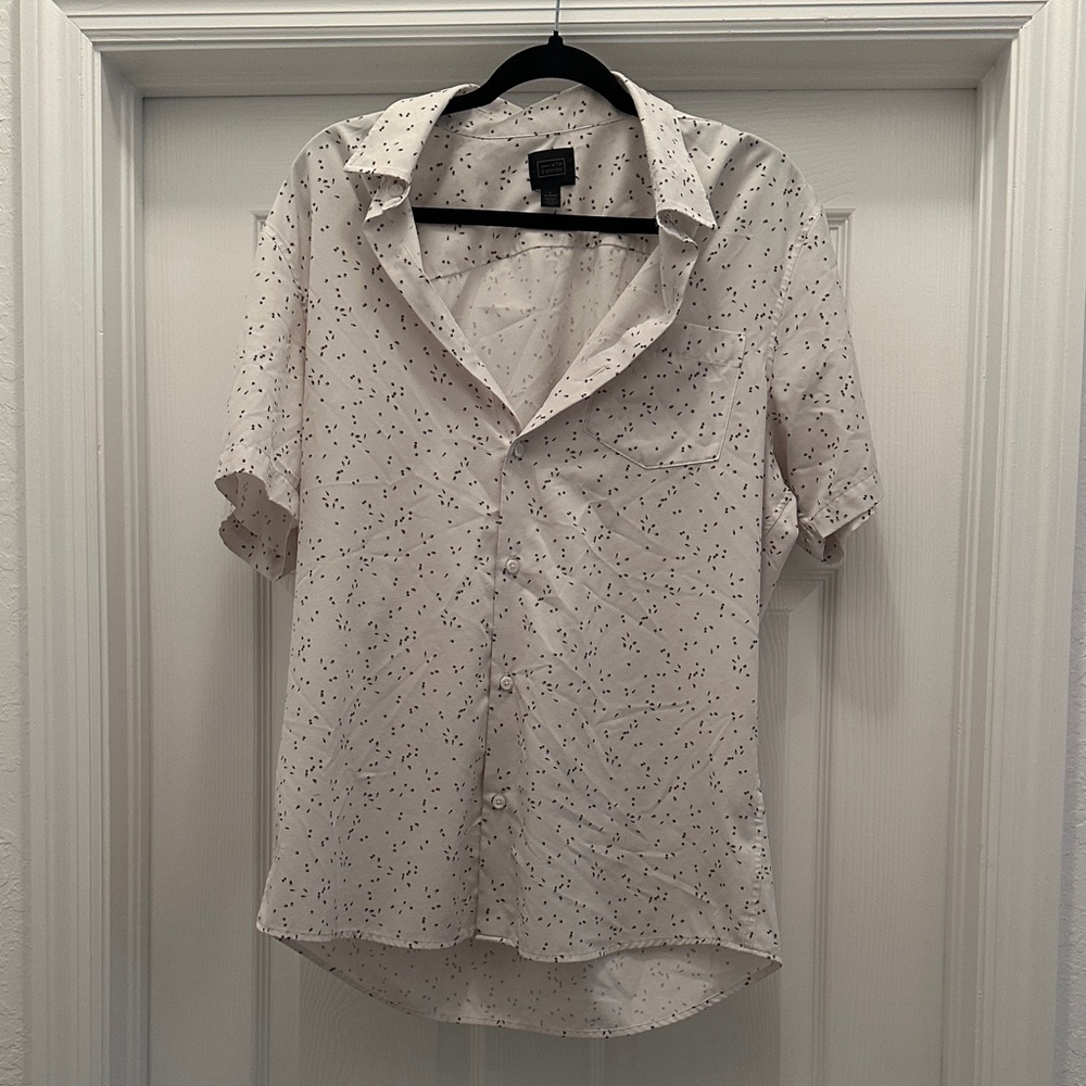 14th & Union White Shirt with Black Pattern